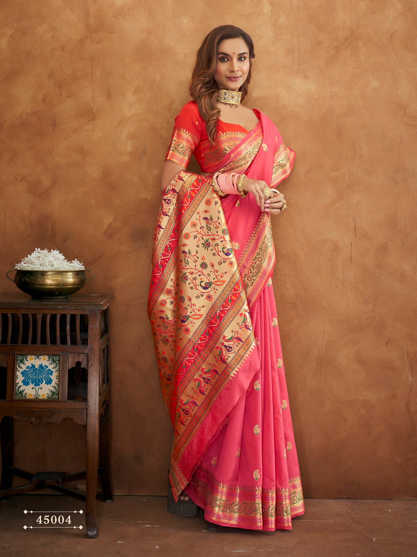 Apsara Banarasi Silk Pink Color Saree