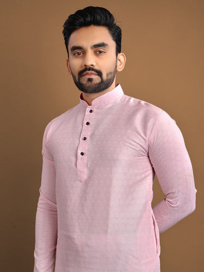 Men's Ethnic Wear Baby pink Kurta Pajama