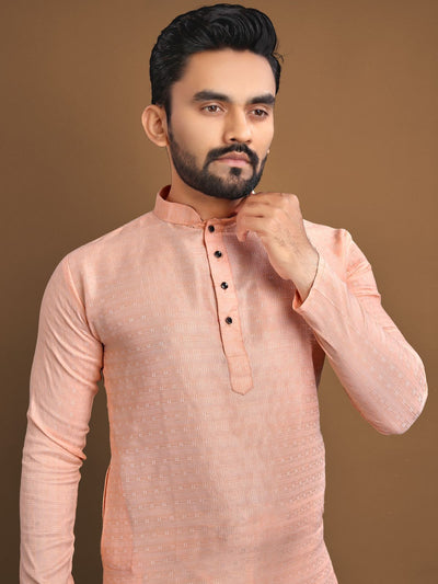Men's Ethnic Wear Orange Kurta Pajama
