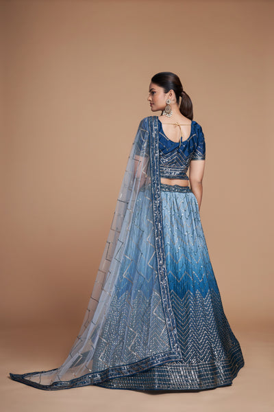 Blue Attractive Collection of Lengha Choli for special wedding season