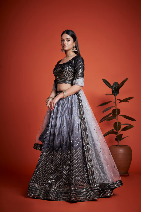 Black Attractive Collection of Lengha Choli for special wedding season